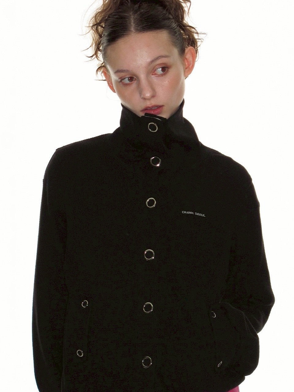 【CRANK】WAFFLE JERSEY EYELET JACKET