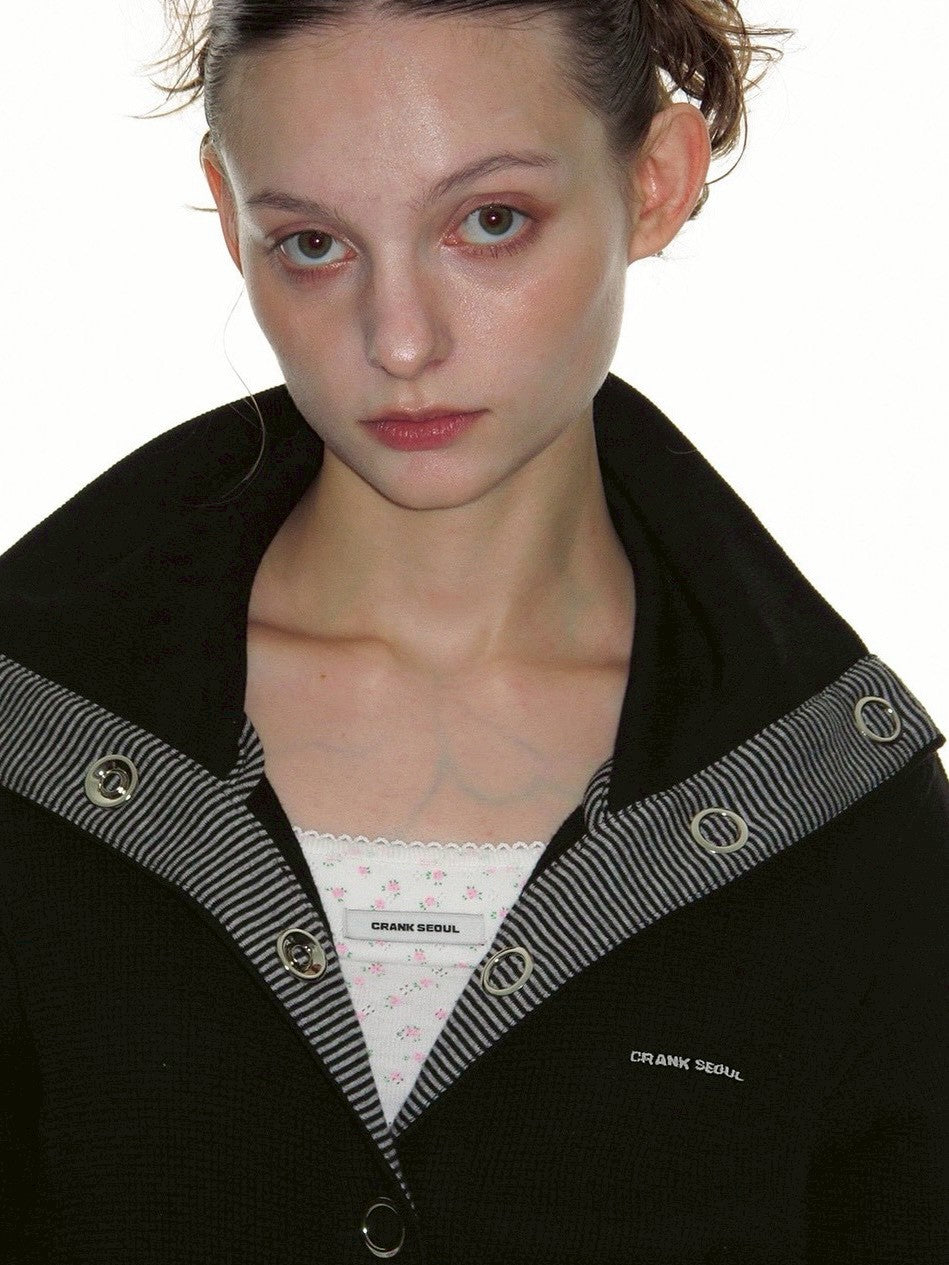 【CRANK】WAFFLE JERSEY EYELET JACKET