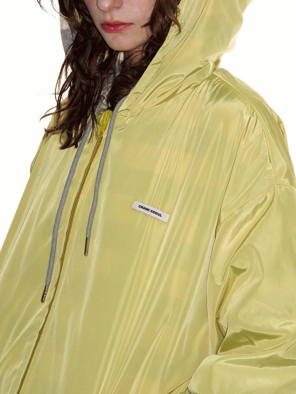 【CRANK】REVERSIBLE STRIPE HOODED WINDBREAKER