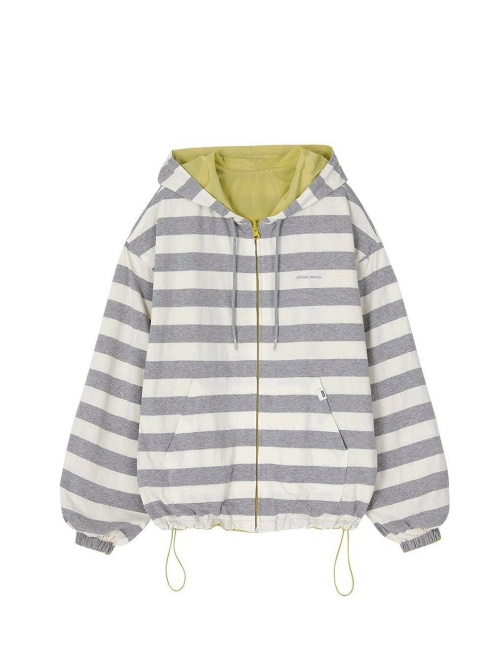 【CRANK】REVERSIBLE STRIPE HOODED WINDBREAKER