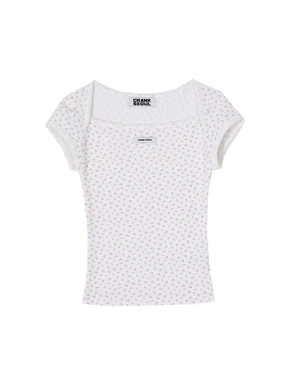 【CRANK】SCALLOPED FLORAL EYELET TOP