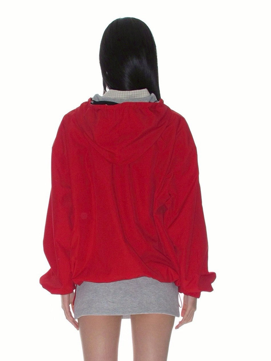 【CRANK】REVERSIBLE STRIPE HOODED WINDBREAKER