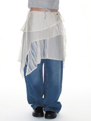 【CRANK】LACE DRAPED WRAP SKIRT