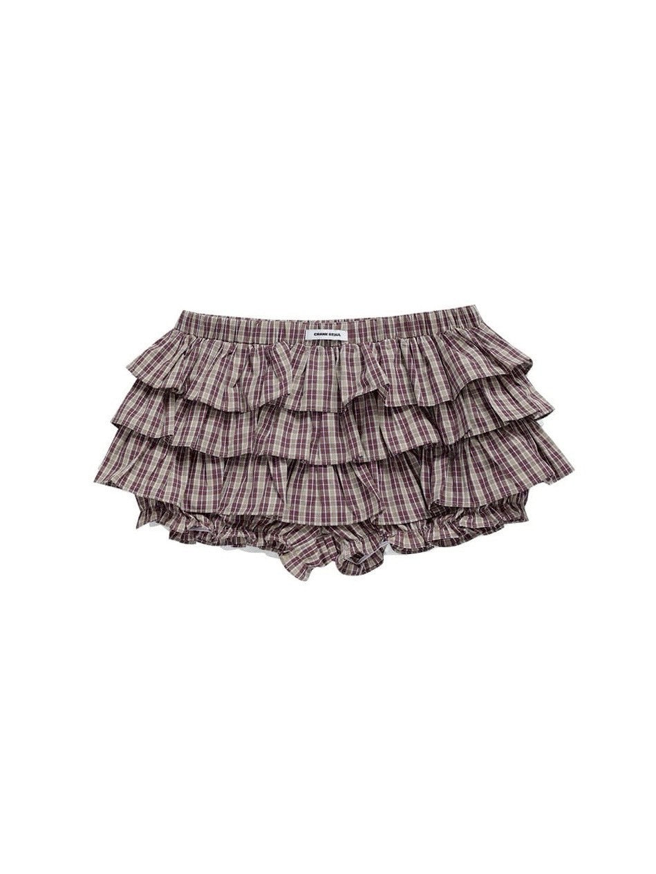 【CRANK】TIERED MICRO SKIRT PANTS