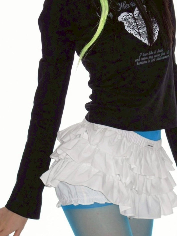 【CRANK】TIERED MICRO SKIRT PANTS