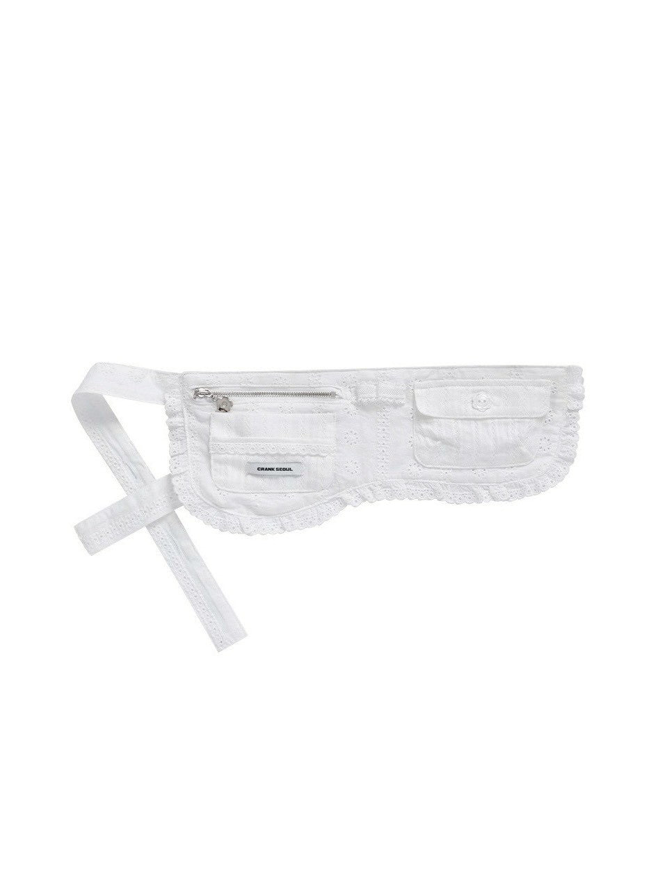 【CRANK】COTTON LACE APRON BELT