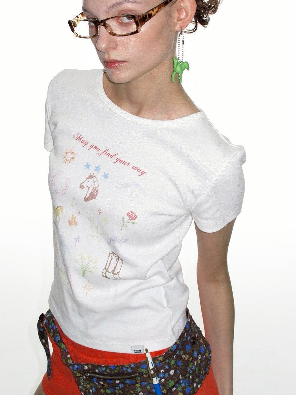 【CRANK】FIRE HORSE WISH TEE
