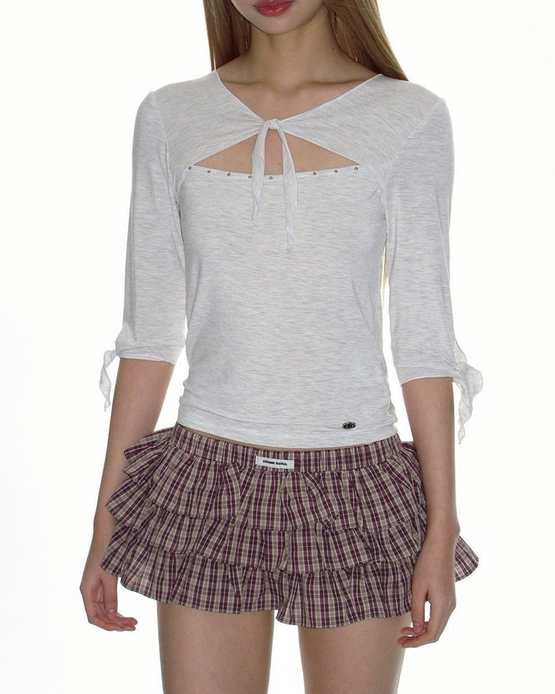 【CRANK】STUD TIE TOP