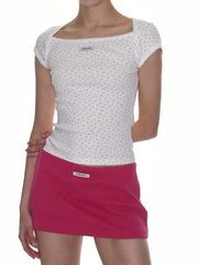 【CRANK】SCALLOPED FLORAL EYELET TOP