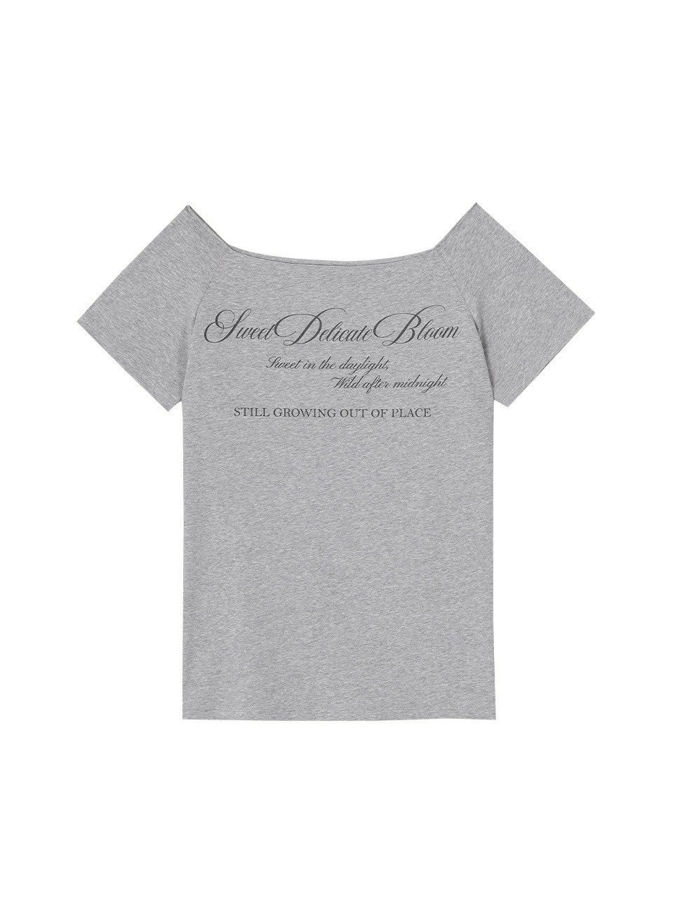 【CRANK】RAW-CUT LETTERING OFF-SHOULDER TOP