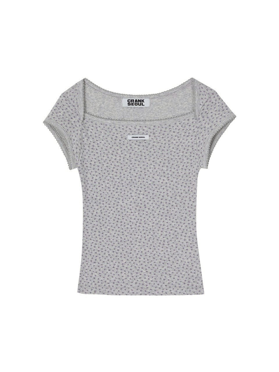 【CRANK】SCALLOPED FLORAL EYELET TOP