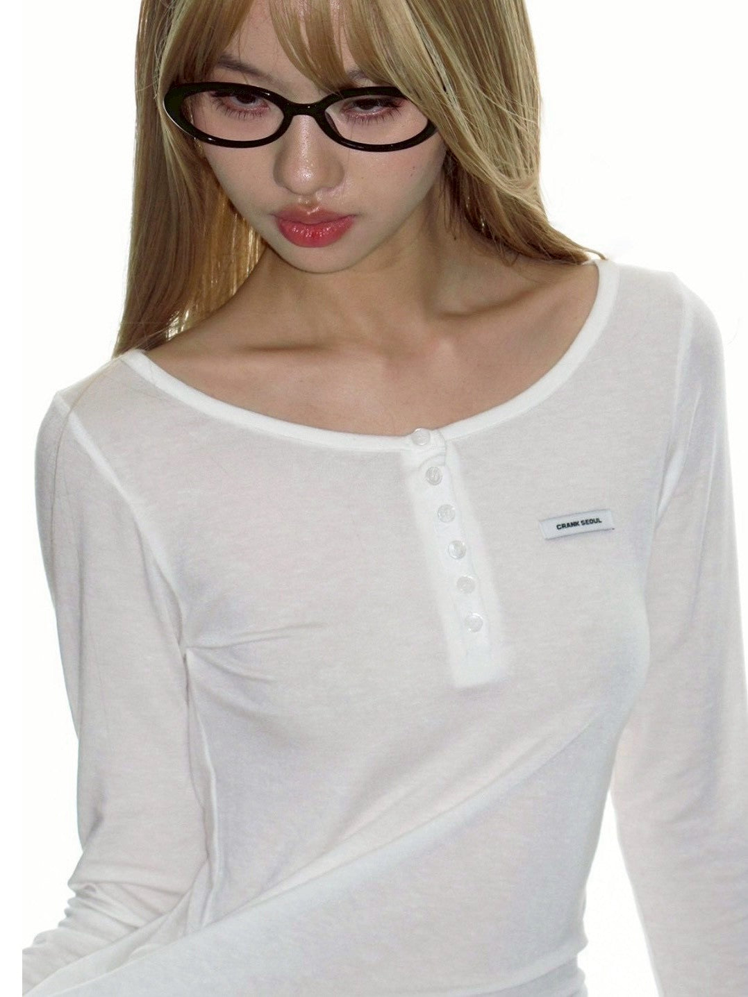 【CRANK】BASIC HENLEY NECK TOP