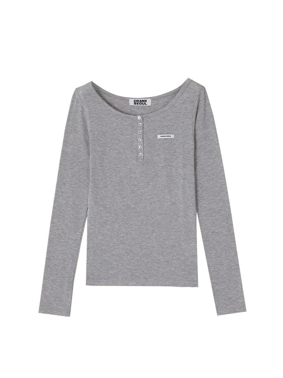 【CRANK】BASIC HENLEY NECK TOP