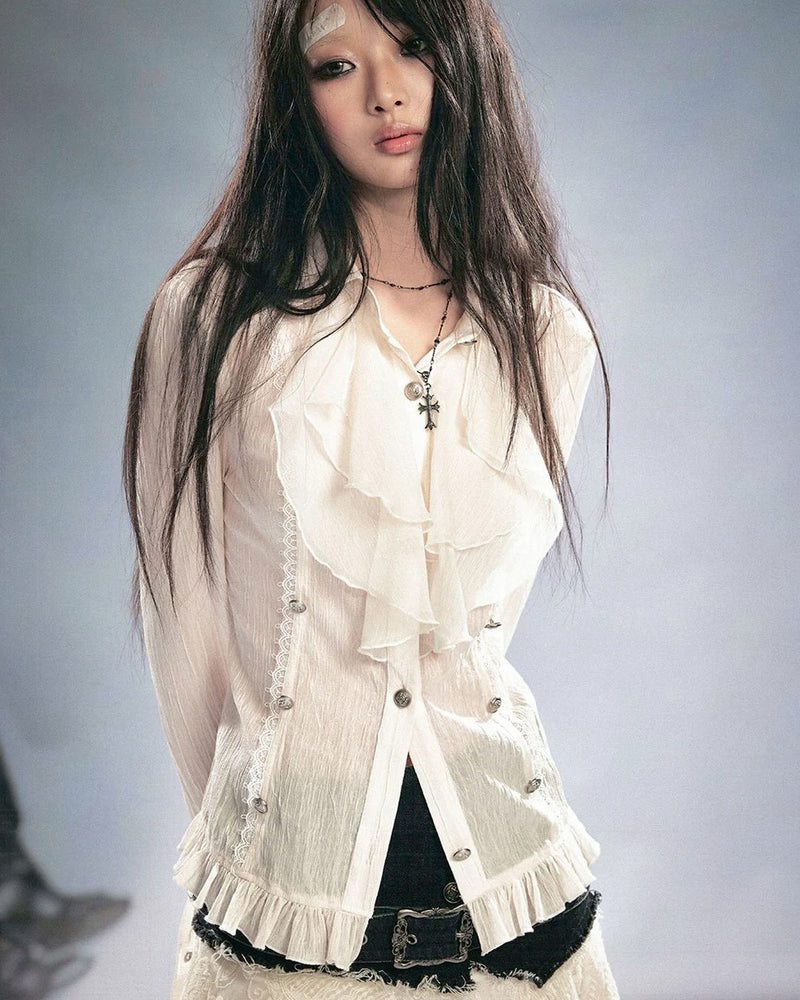 【Cest Nous】Ruffle Blouse