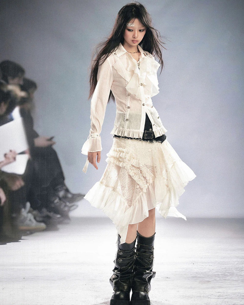 【Cest Nous】Ruffle Blouse