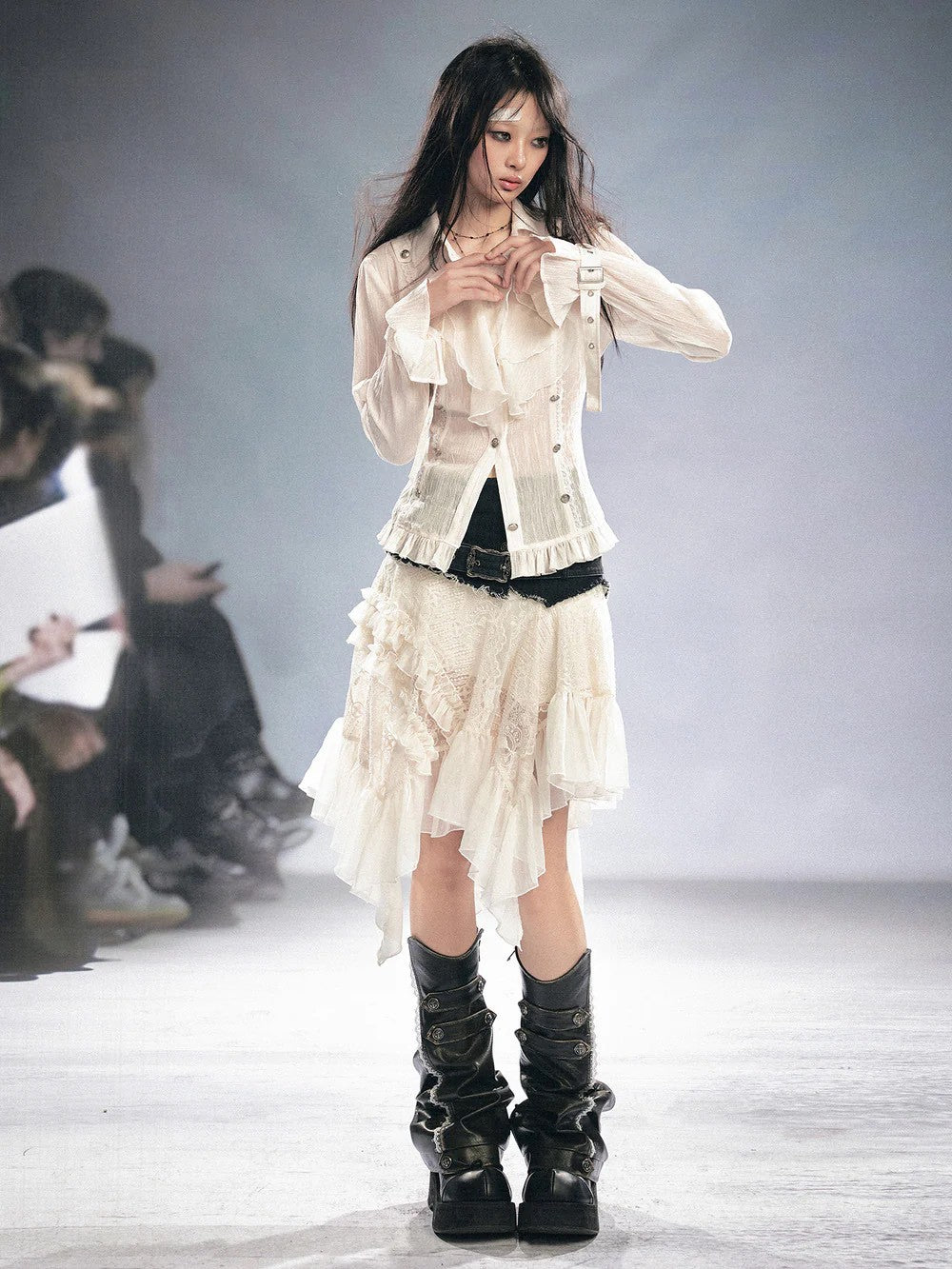 【Cest Nous】Lace Midi Skirt