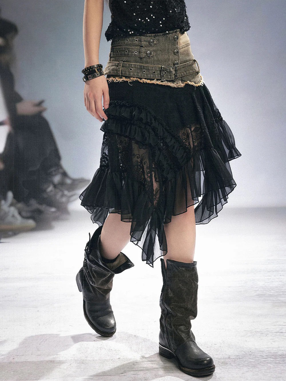 【Cest Nous】Lace Midi Skirt
