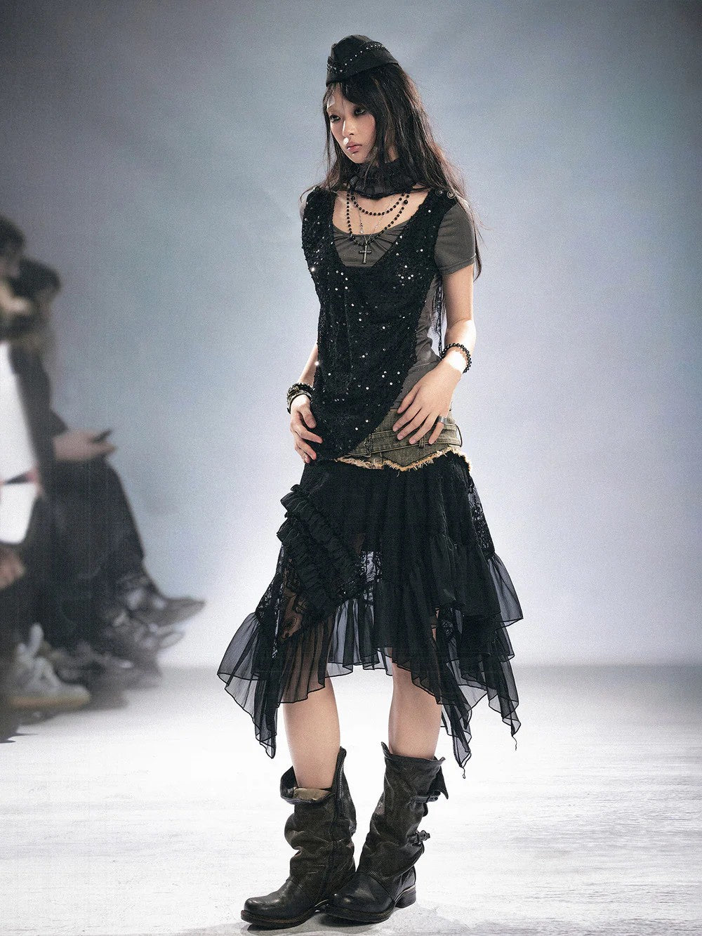 【Cest Nous】Lace Midi Skirt
