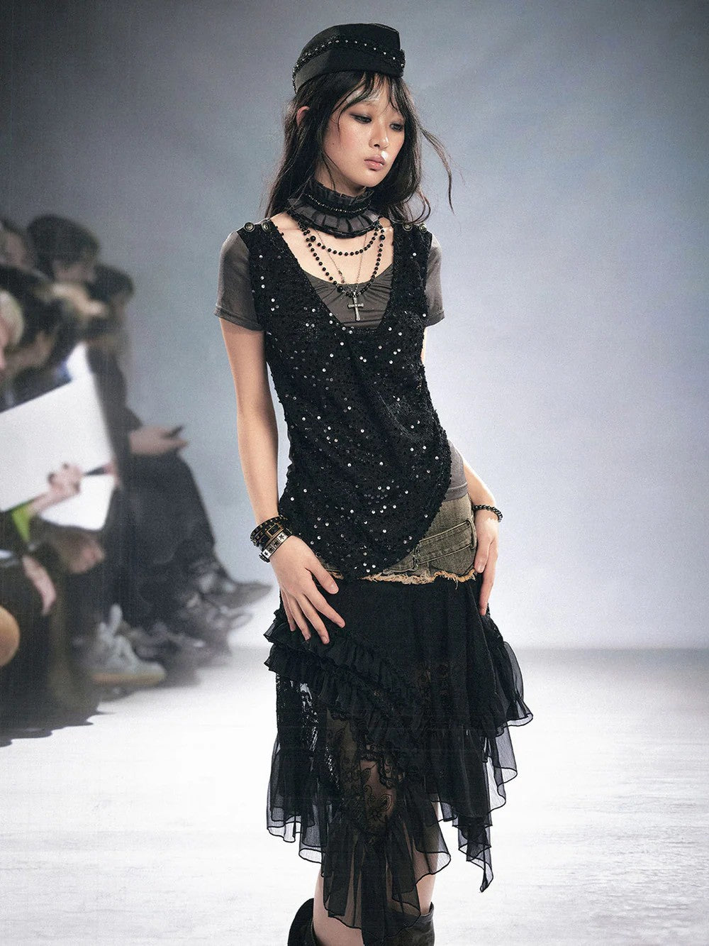 【Cest Nous】Lace Midi Skirt