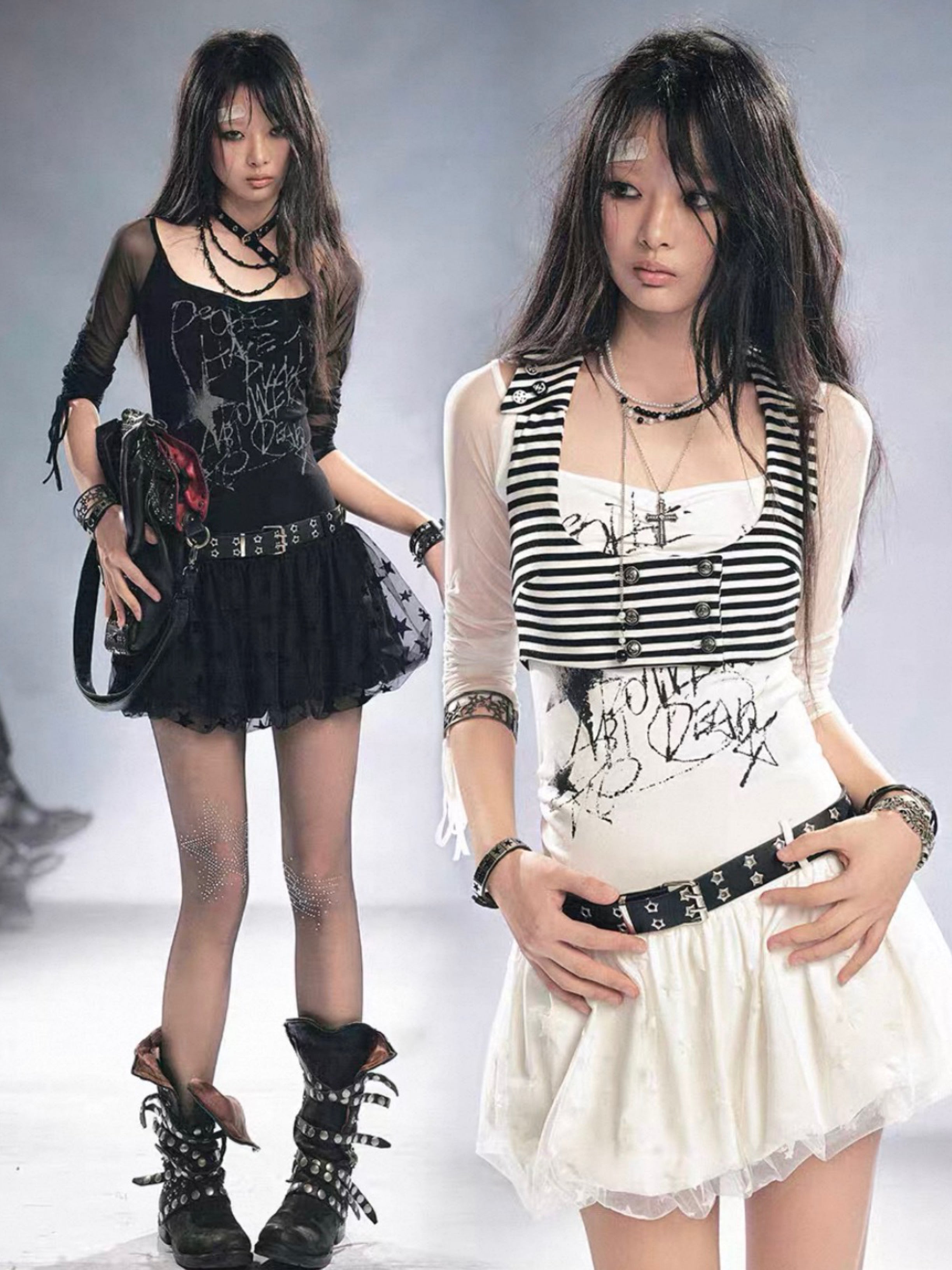 【Cest Nous】Graffiti Star Dress