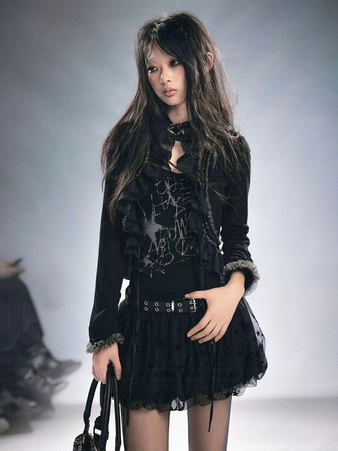 【Cest Nous】Cardigan with 
Beadwork