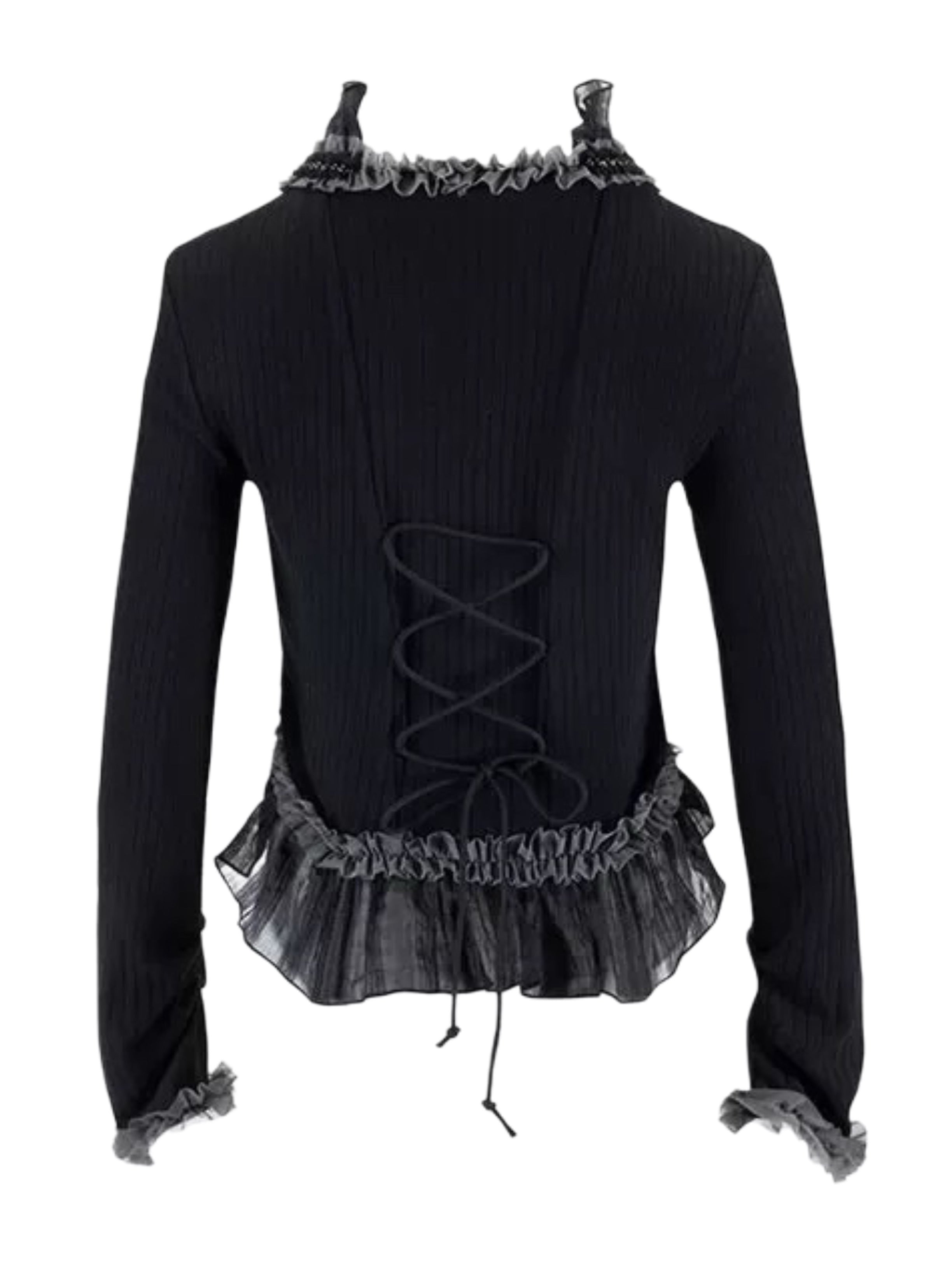 【Cest Nous】Cardigan with 
Beadwork