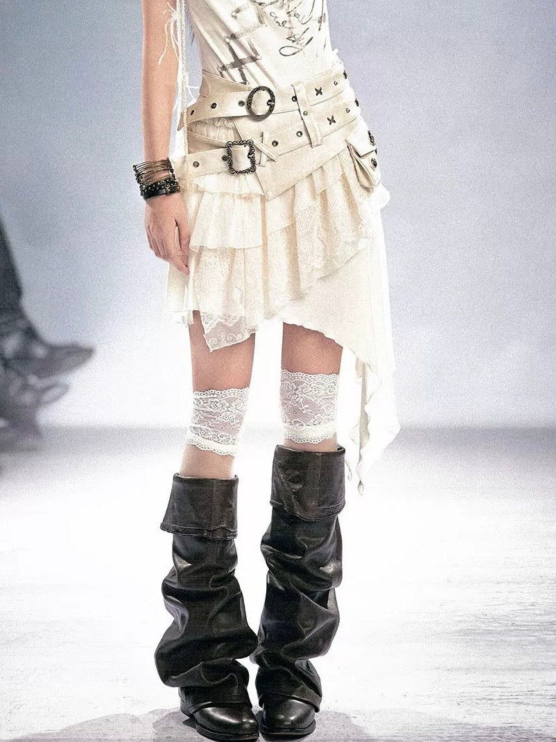 【Cest Nous】Anchor Leather 
Belt