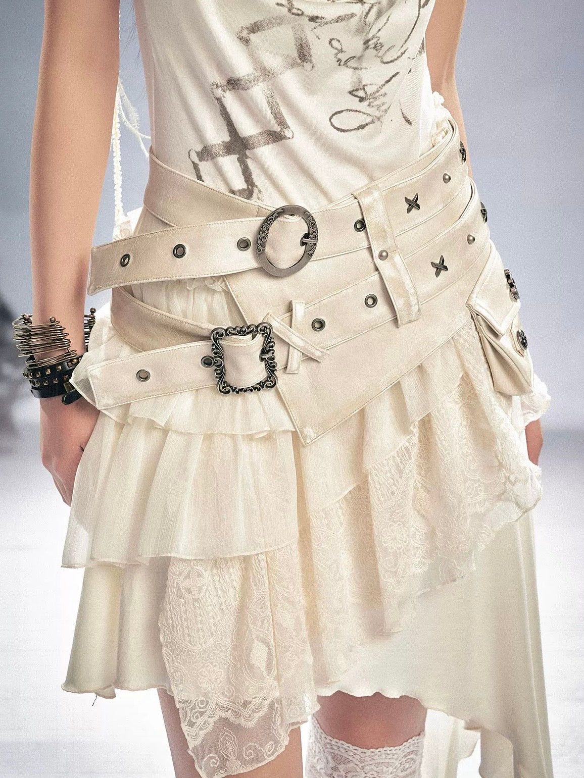 【Cest Nous】Anchor Leather 
Belt