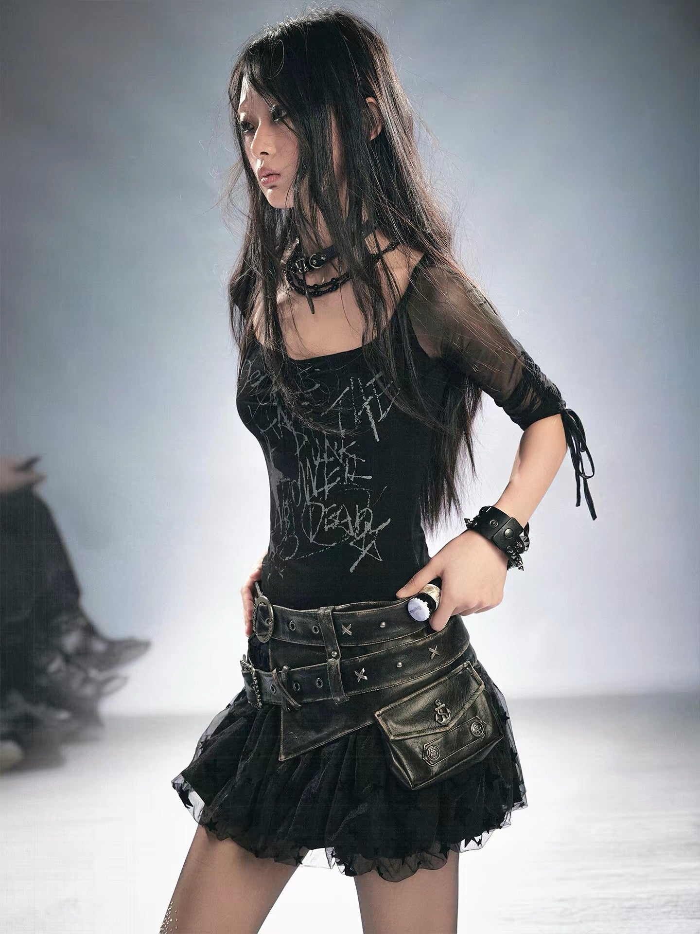 【Cest Nous】Anchor Leather 
Belt