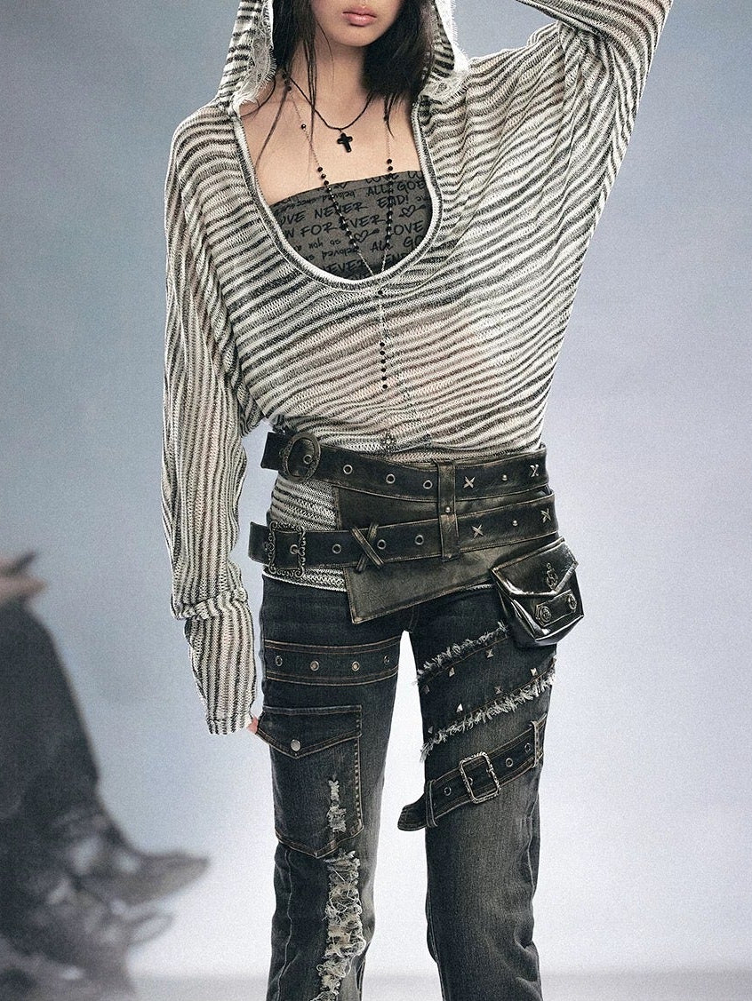 【Cest Nous】Anchor Leather 
Belt