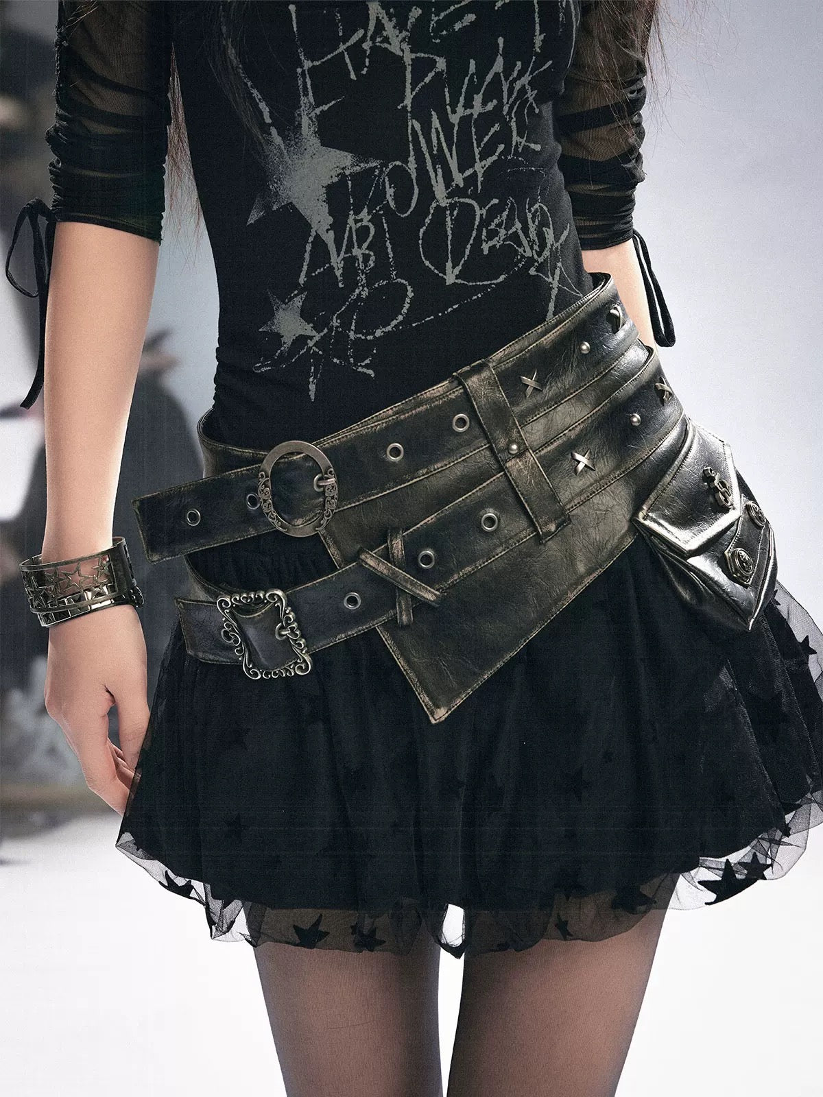 【Cest Nous】Anchor Leather 
Belt