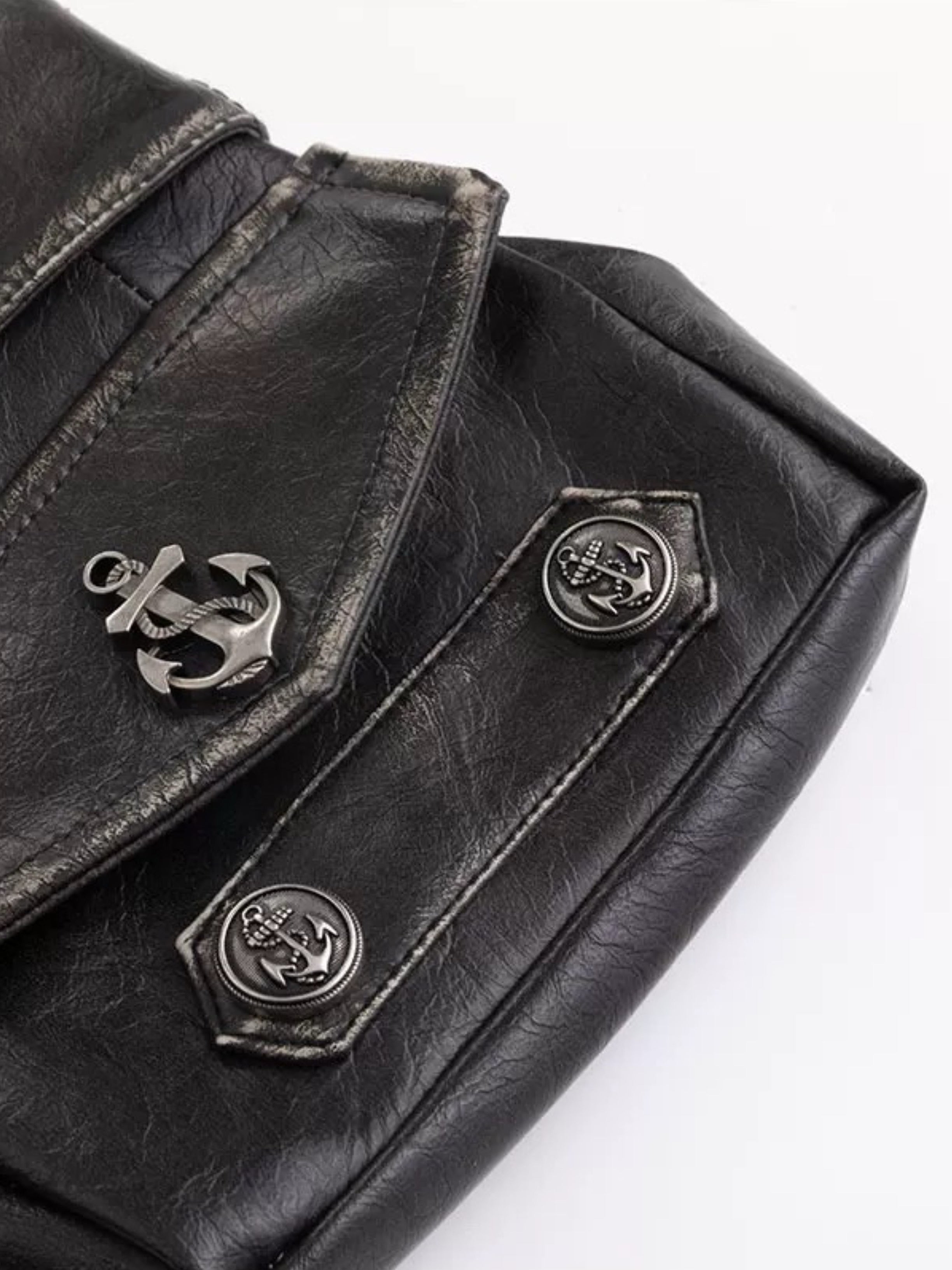【Cest Nous】Anchor Leather 
Belt