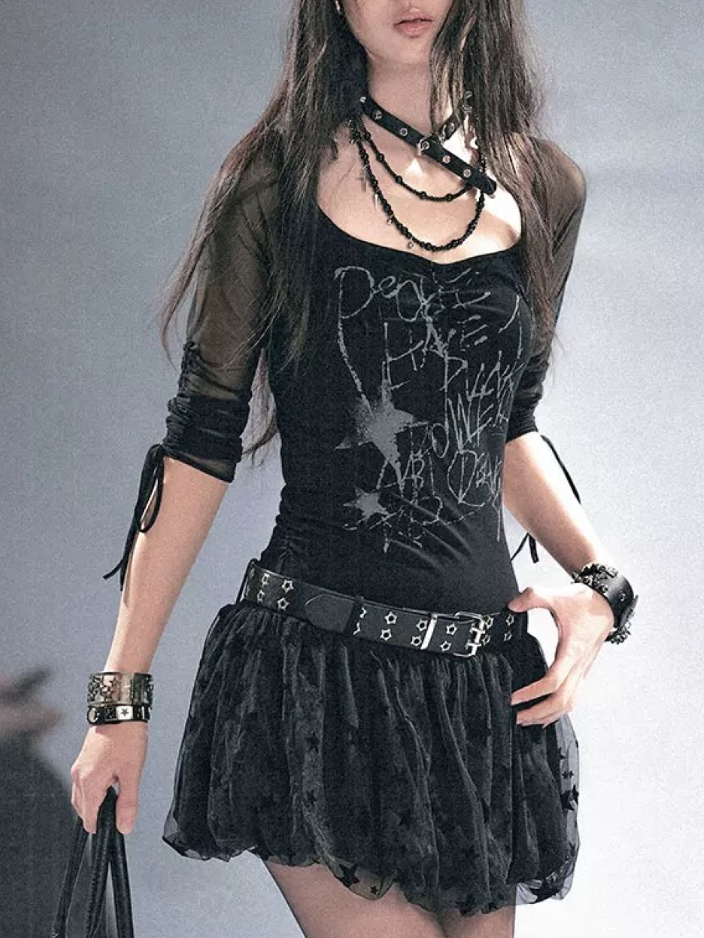 【Cest Nous】Graffiti Star Dress