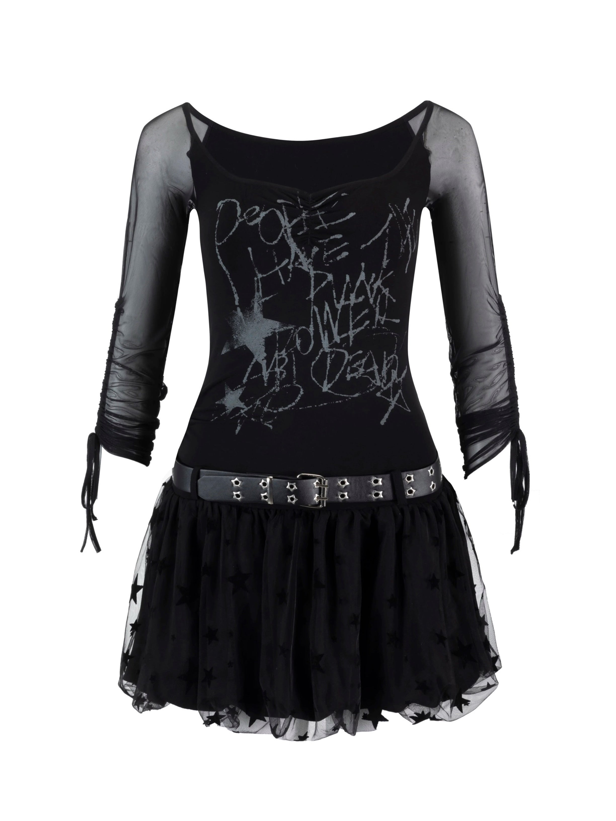 【Cest Nous】Graffiti Star Dress