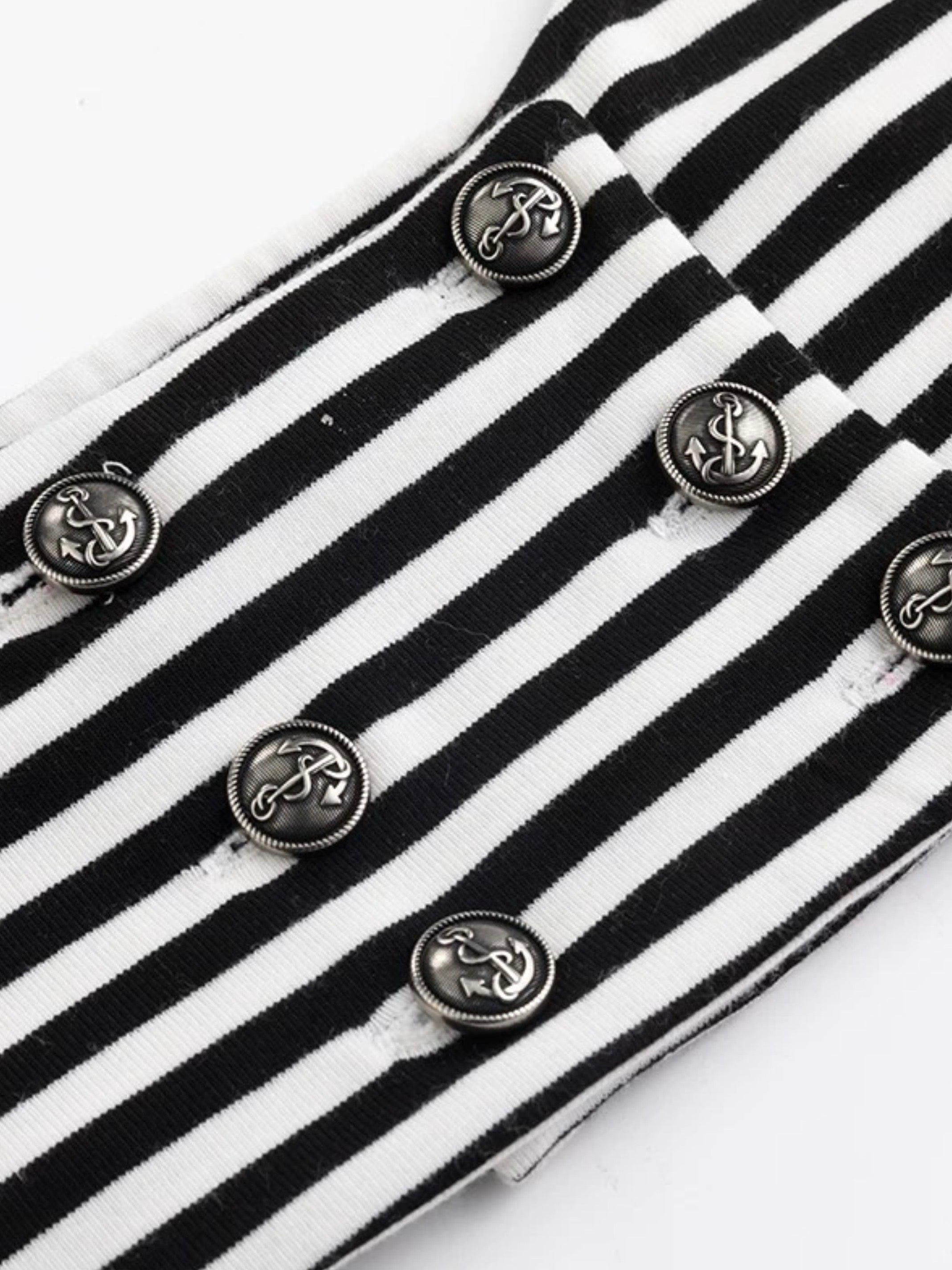 【Cest Nous】Striped Button 
Tank Top