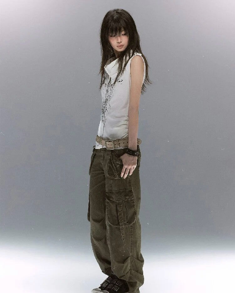【Cest Nous】Ancient Sword Print Waistcoat