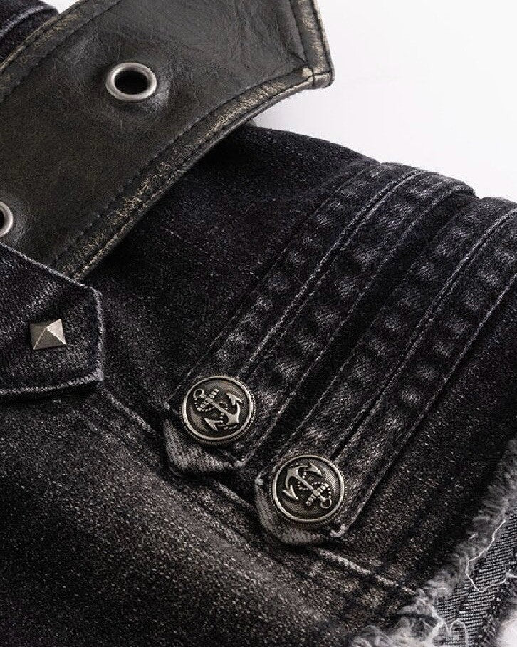 【Cest Nous】Denim Shorts With 
Belt