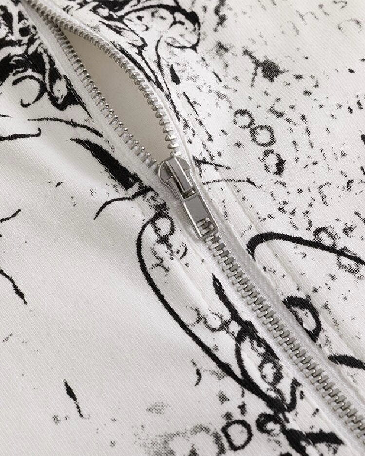 【Cest Nous】Ancient Sword Print Waistcoat