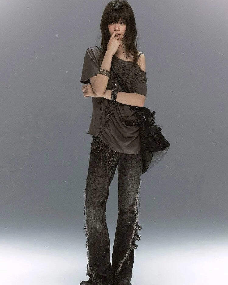 【Cest Nous】Tassel & Rivet T-shirt