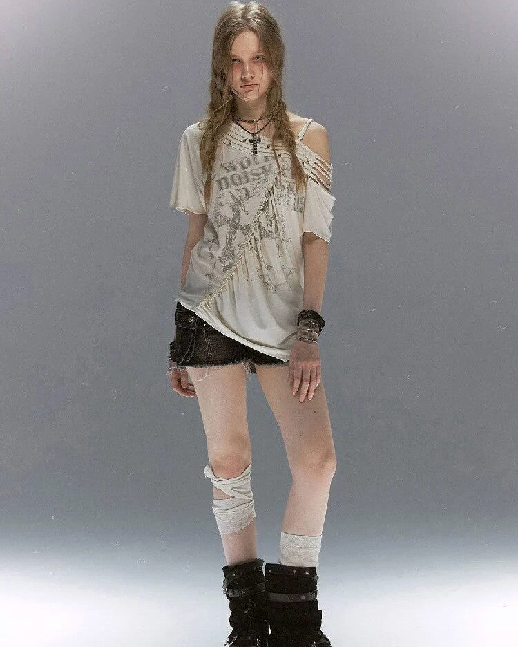 【Cest Nous】Tassel & Rivet T-shirt