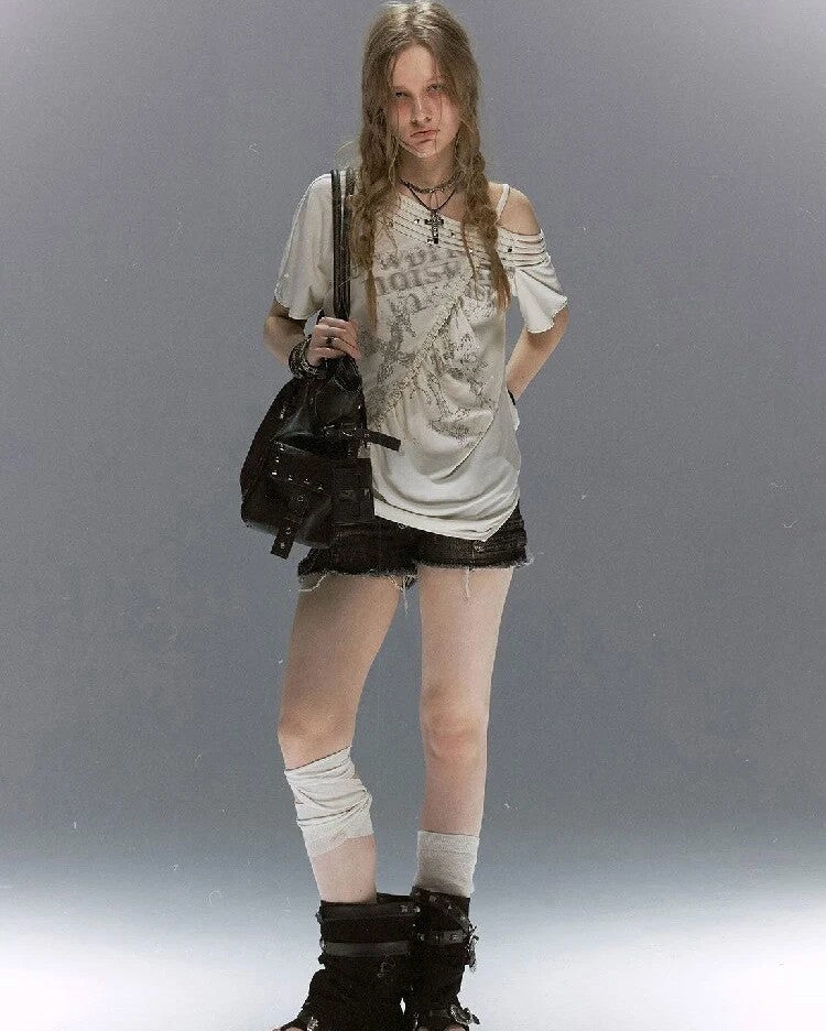 【Cest Nous】Tassel & Rivet T-shirt