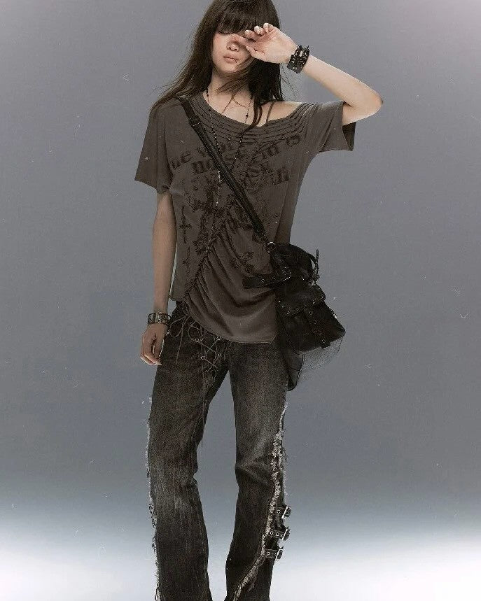 【Cest Nous】Tassel & Rivet T-shirt