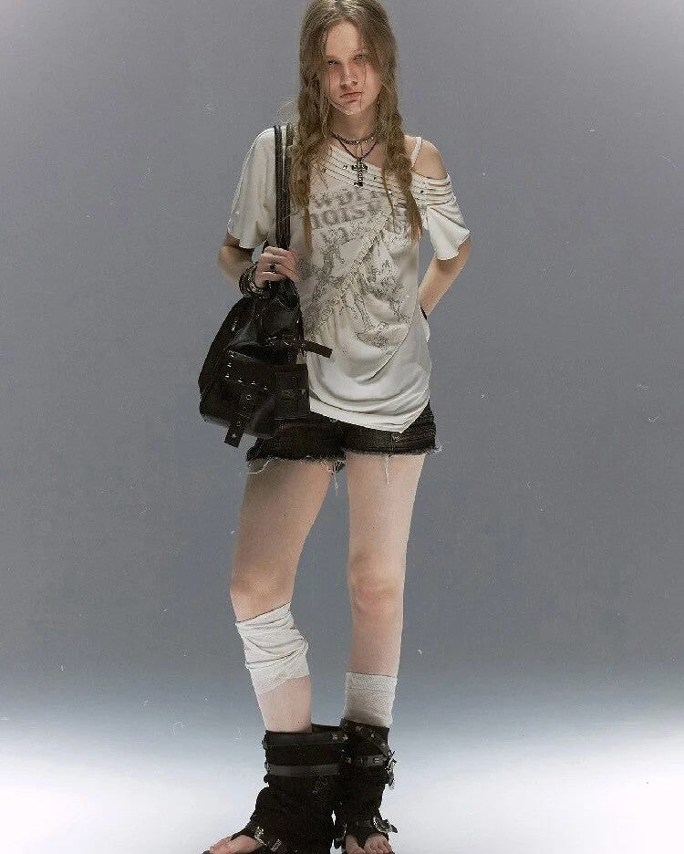 【Cest Nous】Tassel & Rivet T-shirt