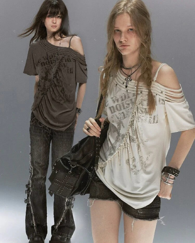 【Cest Nous】Tassel & Rivet T-shirt