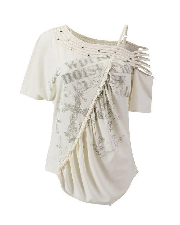 【Cest Nous】Tassel & Rivet T-shirt