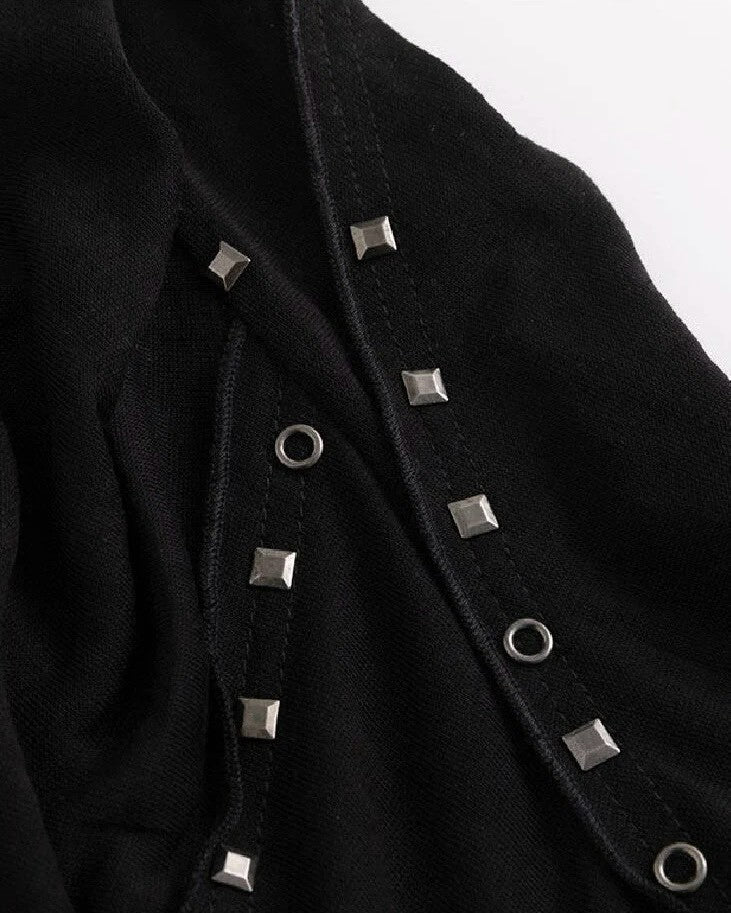 【Cest Nous】Draped Neck 
Rivet Cami Top