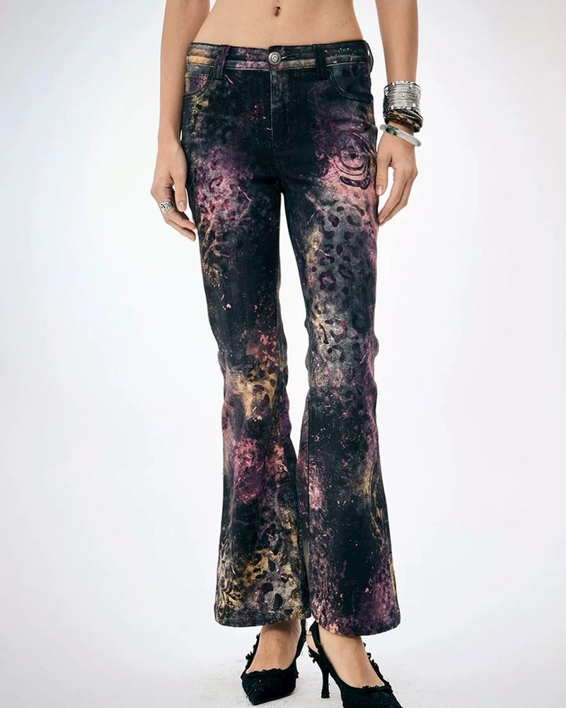 【DND4DES】Pink Leopard Print Pants