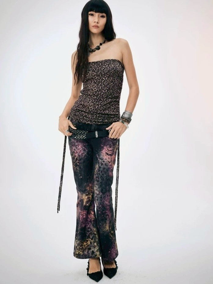【DND4DES】Pink Leopard Print Pants