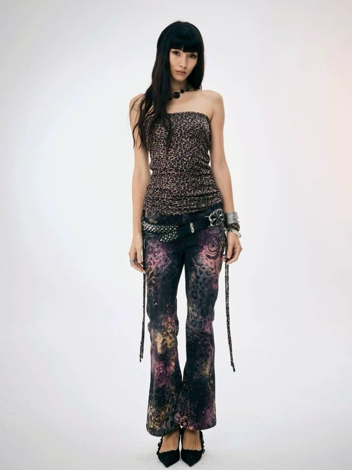 【DND4DES】Pink Leopard Print Pants
