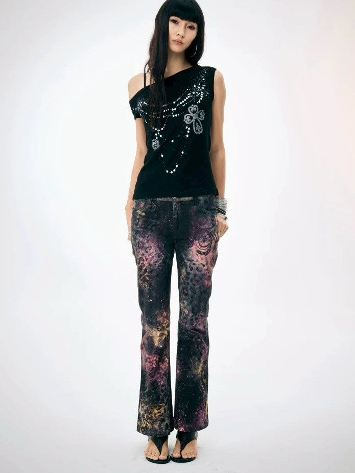 【DND4DES】Pink Leopard Print Pants